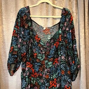 Knox Rose Floral Puff Sleeve Jumpsuit